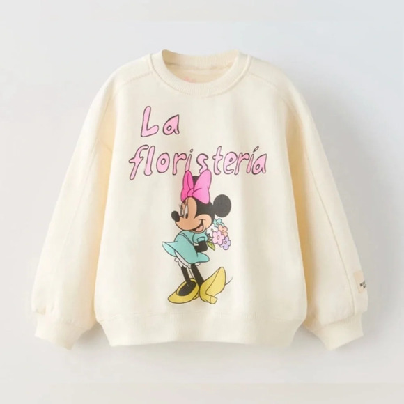 Zara Other - NWT Zara x Disney for kids Minnie Mouse and floral printed sweatshirt